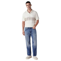 Levi's Men's 505 Blue Straight Fit Mid Rise Selvedge Jeans
