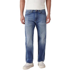 Levi's Men's 505 Blue Straight Fit Mid Rise Selvedge Jeans