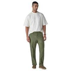 Levi's Men's Olive Authentic Relaxed Fit Mid Rise Chinos