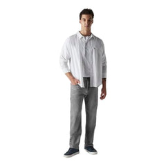 Levi's Men's 555 Grey Relaxed Straight Fit Mid Rise Jeans