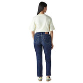 Levi's Women's 724 Dark-Blue Slim Straight Fit High Rise Jeans