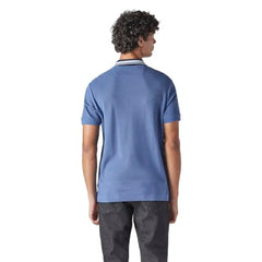 Levi's Men's Solid Blue Textured Polo T-Shirts