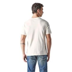 Levi's Men's Logo Printed Regular Fit Jersey T-Shirt Cream