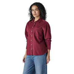 Levi's Women's Solid Relaxed Fit Corduroy Shirt