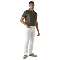 Levi's Men's 511 White Slim Fit Mid Rise Overdyed Jeans