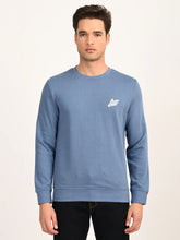 Men'S Brand Logo Blue Crew Neck Sweatshirt