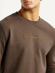 Men'S Brand Logo Crew Neck Sweatshirt - Goyalsons ShopMax