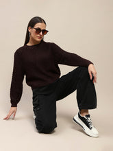 Madame Ladies Western Woolen Top M4W17227 009 Chocolate