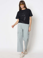 Madame Ladies Western Top H/S M5S11230 047 Charcoal