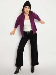 Madame Ladies Western Woolen Top M4W17126 032 Purple