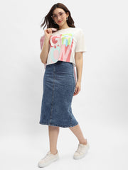 Madame Graphic Print White Cotton T-Shirt