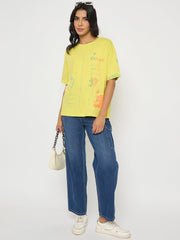 Madame All Over Print Lemon Yellow T-Shirt