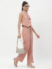 Madame Lapel Collar Peach Blazer