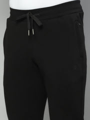 Men Black Solid Regular Fit Winter Lower