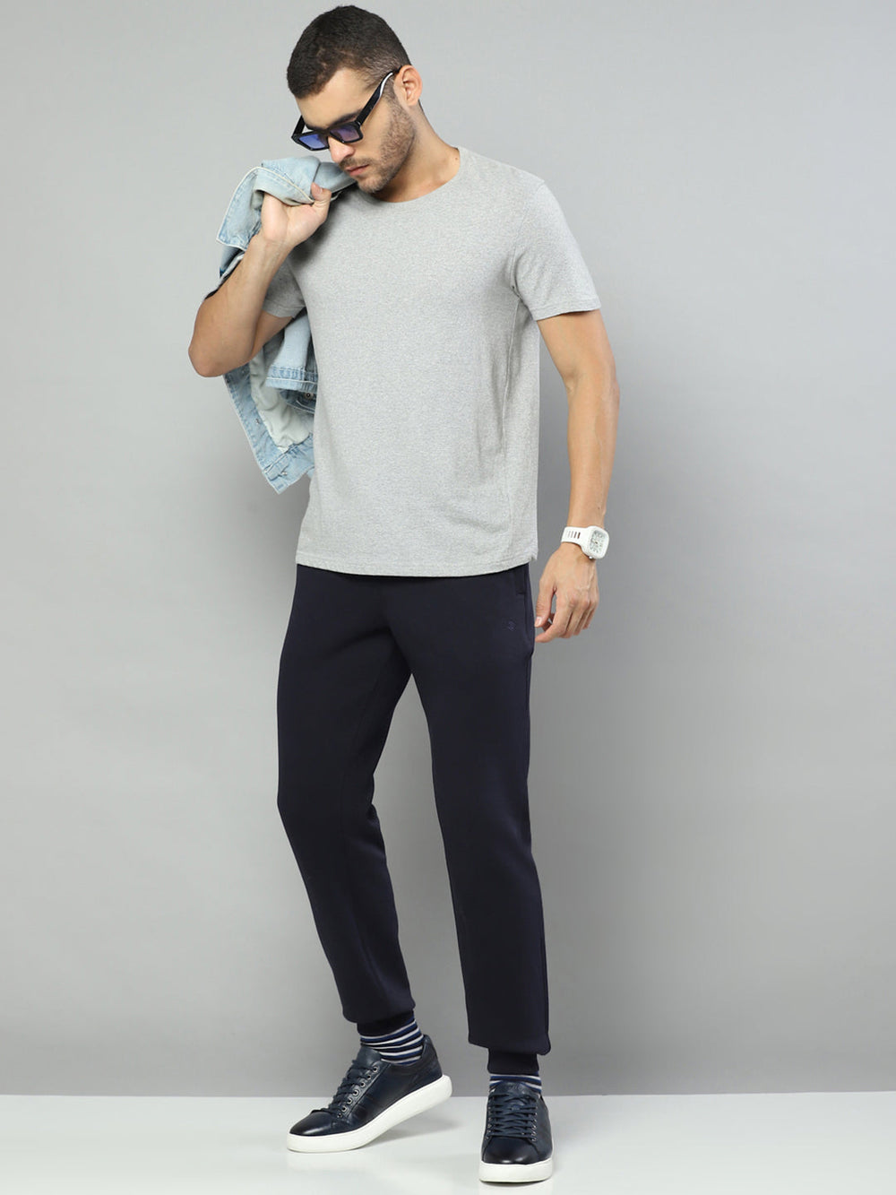 Men Navy Blue Solid Regular Fit Winter Lower - Goyalsons ShopMax