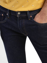 Men'S 65504 Blue Skinny Fit Mid Rise Jeans