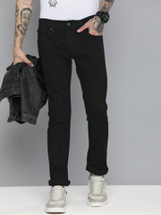 Men'S 65504 Black Skinny Fit Mid Rise Jeans