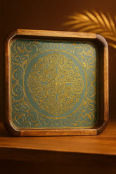 Lyte Club Household Wooden Tray Curve Wood Sqr