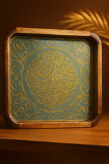 Lyte Club Household Wooden Tray Curve Wood Sqr