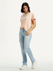 Women'S 724 Light Indigo Straight Fit High Rise Jeans