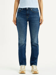 Women'S 724 Blue Straight Fit High Rise Jeans