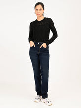 Women'S 724 Dark Blue Slim Straight Fit High Rise Jeans
