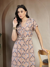 Gipsy Mocca Rayon Printed A-Line Fit Dress