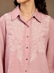 Gipsy Pink Solid Cotton Shirt