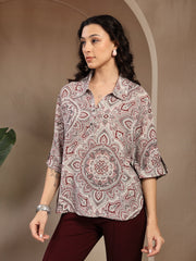 Gipsy Ladies Western Tunic 6Tnc251117 Pea Mc Peach