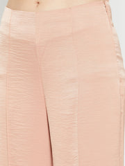 Madame Women Solid Camel Trouser