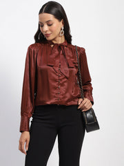 Madame Ladies Western Top F/S M3W18802 004 Brown