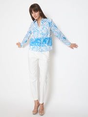 Madame Alex Waist Belt Detail Solid White Trousers