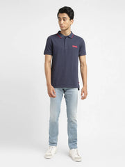 Men'S Solid Slim Fit Polo T-Shirt