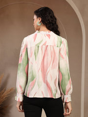 Gipsy Pink Printed Rayon Blouse