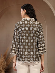 Gipsy Ladies Western Tunic 6Tnc257164 Olv Ub Olive