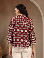 Gipsy Ladies Western Tunic 6Tnc257164 Mrn Ub Maroon