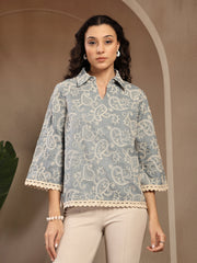Gipsy Sage Embroidered Rayon Tunic