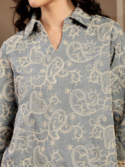 Gipsy Sage Embroidered Rayon Tunic