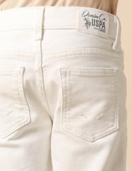 U.S.POLO KIDS BOYS JEANS UKJEN765 WHITE
