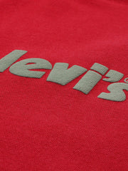 Men'S Solid Red Crew Neck Sweatshirt