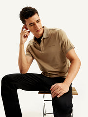 Men'S Redloop Solid Slim Fit Polo T-Shirt