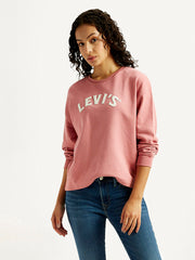 Women'S Brand Logo Crew Neck Sweatshirt