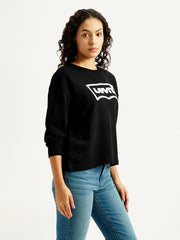 Women'S Brand Logo Crew Neck Sweatshirt