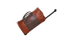 VIP Escape Polyester 52 Cms 2 Wheel Travel Duffle Trolly Bag DFT(Leather Brown, Small) - Goyalsons ShopMax