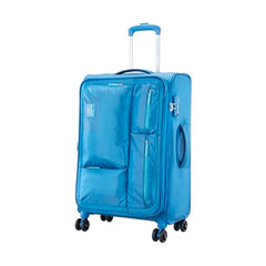 VIP Adept 69 Cm Medium Polyester Soft-Sided 8 Spinner Trolley Bag (Blue) - Goyalsons ShopMax