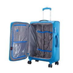 VIP Adept 69 Cm Medium Polyester Soft-Sided 8 Spinner Trolley Bag (Blue) - Goyalsons ShopMax