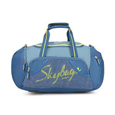 Skybags Athletix Unisex Gym Duffle Bag | 28L Travel Duffel for Men & Women | Lightweight Sports & Fitness Bag with Shoulder Strap (Blue) - Goyalsons ShopMax