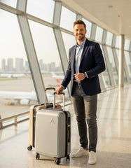 Aristocrat Storm-Nxt Cabin 55 Cm(Small) 4 Wheels Trolley Bags for Travel Hard Case Luggage, Lightweight Bag with Combination Lock & Robust Trolley with 7 Years Warranty(Teal Blue) - Goyalsons ShopMax