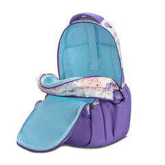 Skybags Charm 03 37 Liters Premium Polyester Fabric School Backpack for Kids with Multiple Compartments and Adujtable Starp - Girls (Purple)