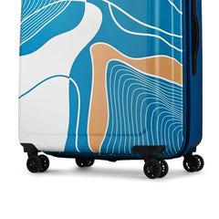 Skybags Polypropylene Spinner Paradise Check-in Trolley Bag 77cm|Large|Hard Luggage|Smooth 8-Wheel Suitcase|Combination Lock with Sturdy Anti-Theft Zipper|5-Year International Warranty-Unisex(Blue)